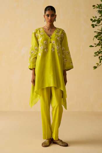 Shikha Mehta Arzoo Dori Embroidered Silk Chanderi Kurta Set 