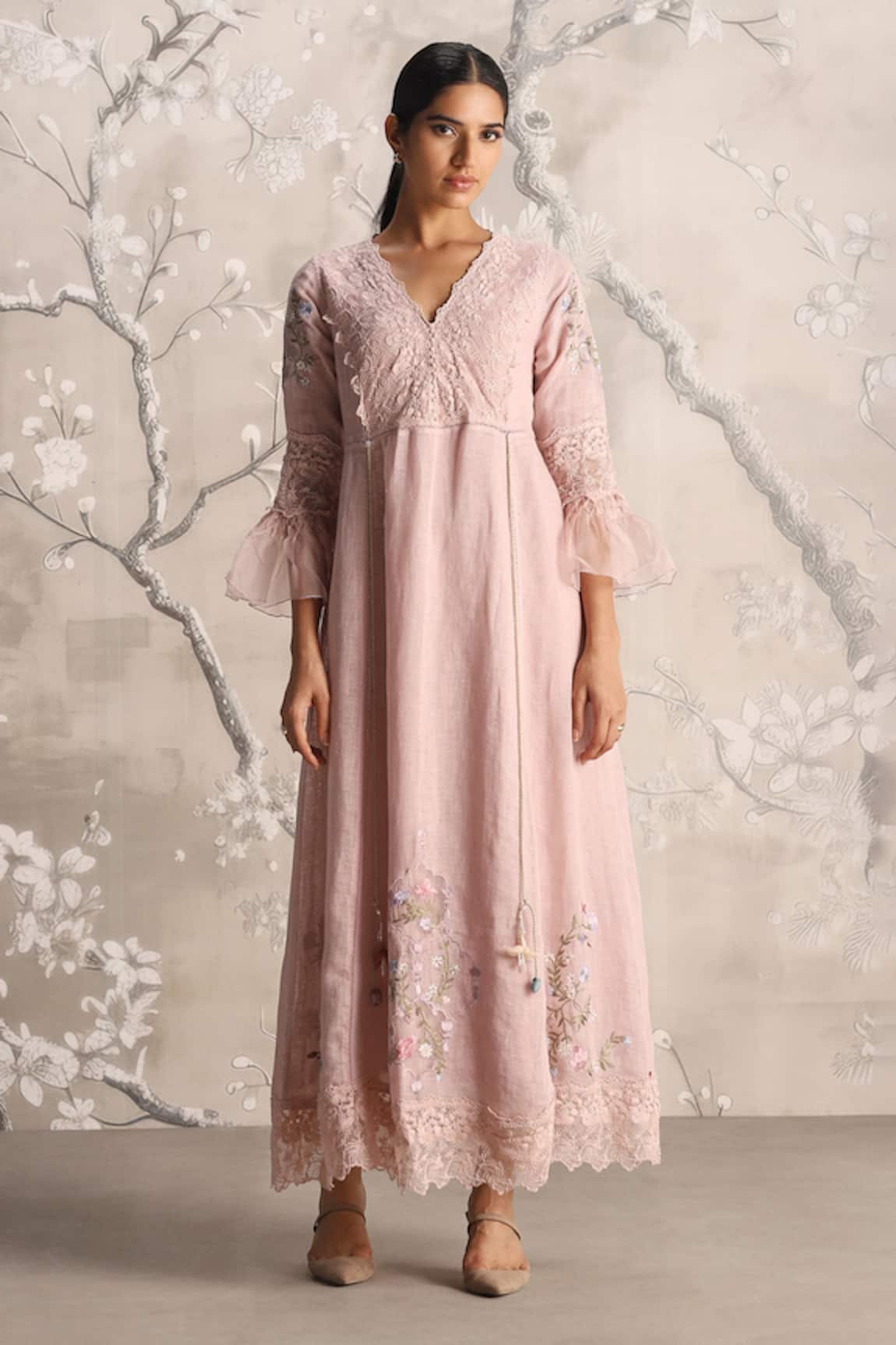 Kaveri Window To Eden Jalabiya Linen Dress 