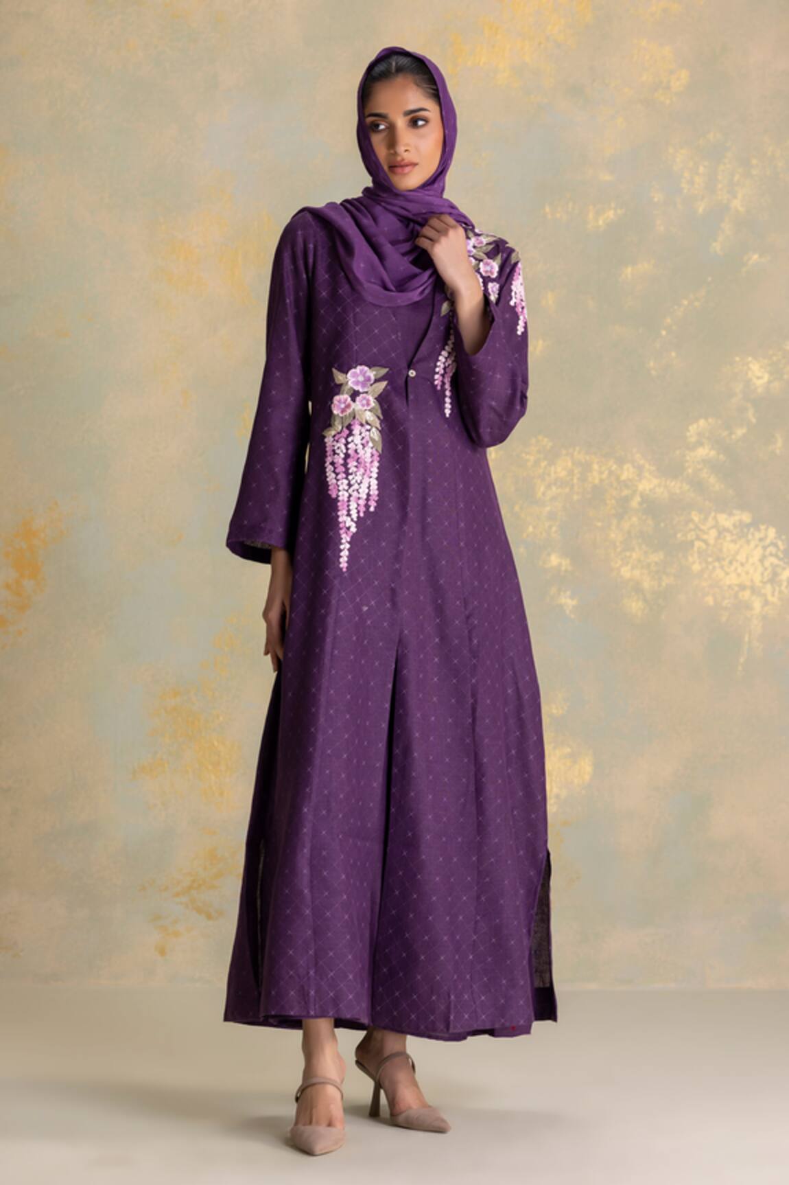Kaveri Delfina Linen Dress & Abaya Set 