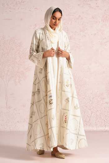 Kaveri Garden Gallery Linen Abaya & Dress Set 