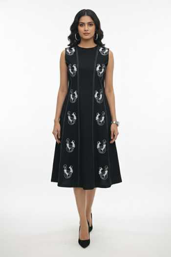 Orthodox Drift Panel Fish Embroidered Dress 