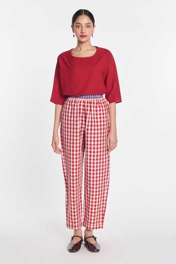 Payal Pratap Remy Elasticated Gingham Pant 