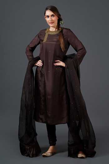 Samant Chauhan Ornate Threadwork Embroidered Kurta Set 