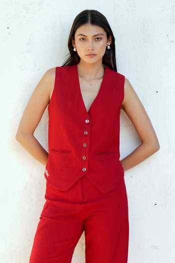 Raasa Scarlet Letter Waistcoat 