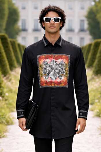MR. Ajay Kumar Dual Tiger Centre Print Shirt 