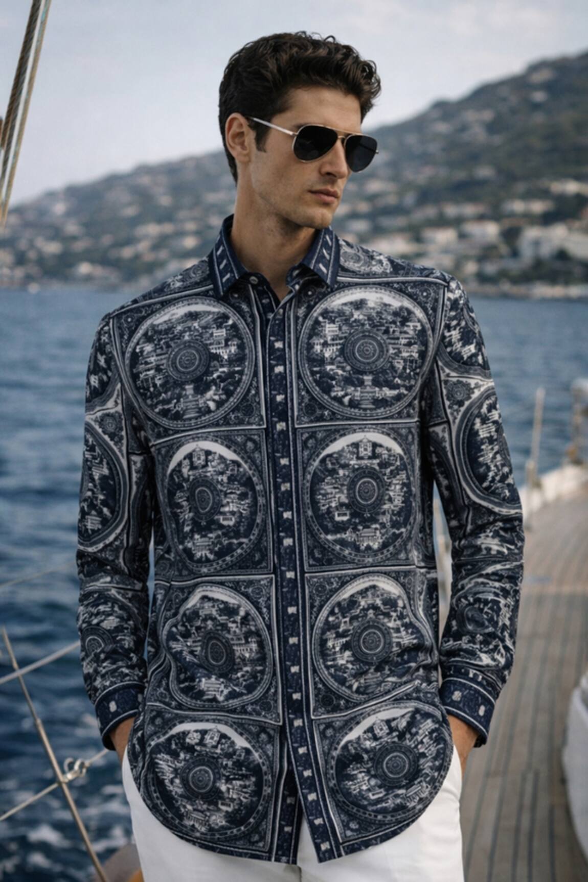 MR. Ajay Kumar Alekh Nautical Print Shirt 
