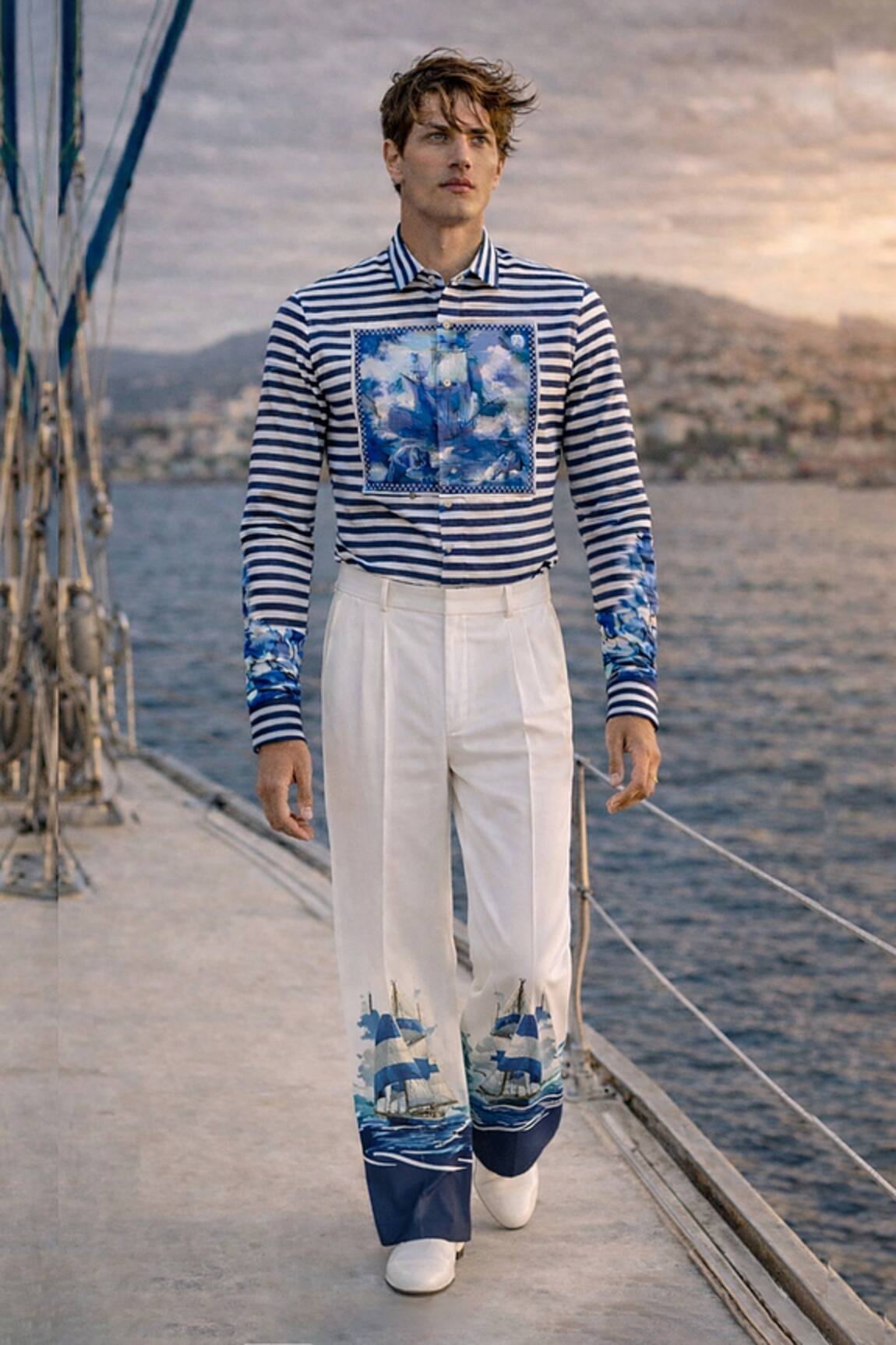 MR. Ajay Kumar Mariner Print Trouser 