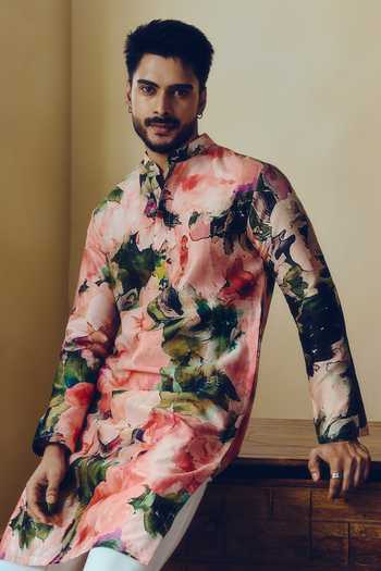 Studio 113 Abstract Print Ruby Kurta