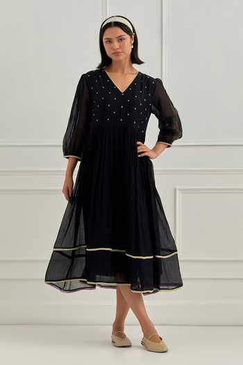 Cupid Cotton Noire Sequin Bodice Dress 