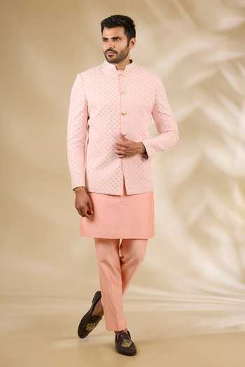 Manish Nagdeo Embroidered Bandhgala & Kurta Set 
