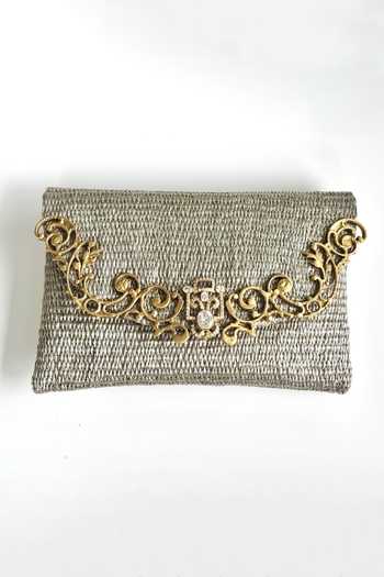 Kokommo Fiora Embroidered Woven Handbag 