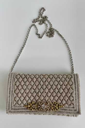 Kokommo The Pique Dupion Silk Handbag & Chain