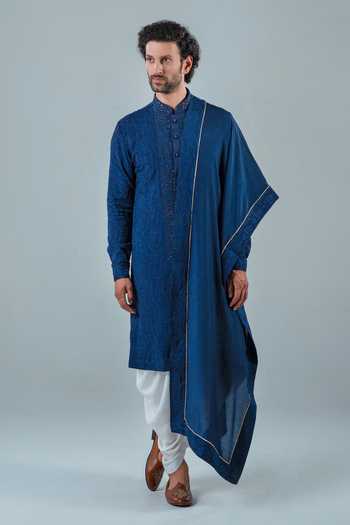 Punit Arora Tonal Threadwork Embroidered Kurta Set 