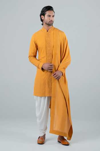 Punit Arora Tonal Embroidered Kurta Salwar Set 