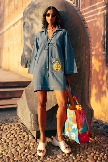 Studio Rigu Placement Embroidered Dress