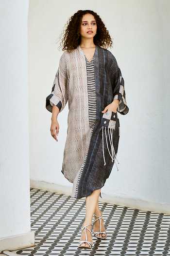 Basil Leaf Printed Midi Dress 
