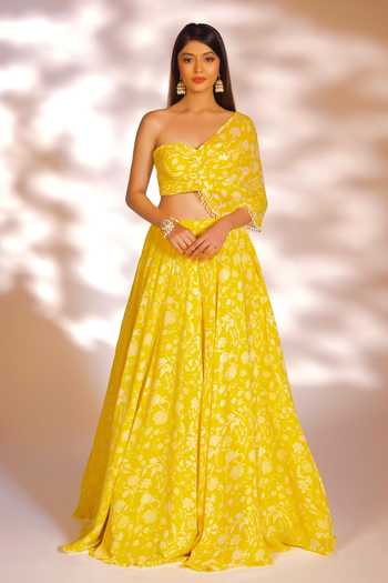 Kiyohra Opal Floral Print Lehenga & Blouse Set 