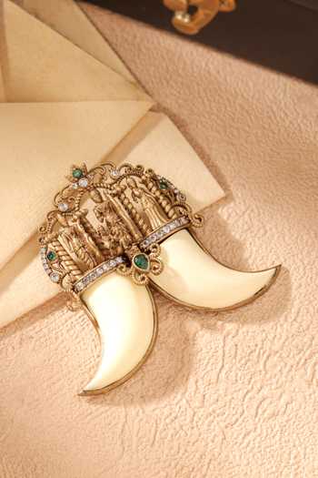 Cosa Nostraa Divine Ram Darbar Tusk Brooch 