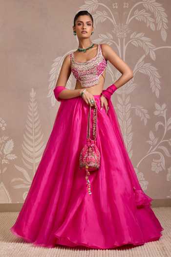 Ridhi Mehra Floret Embroidered Blouse Lehenga Set 