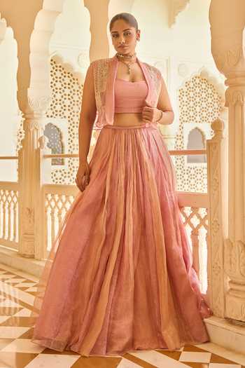 Ridhi Mehra Dawn Embroidered Jacket Lehenga Set 
