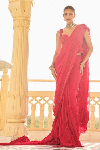 Ridhi Mehra Eternity Embroidered Skirt Saree With Blouse 