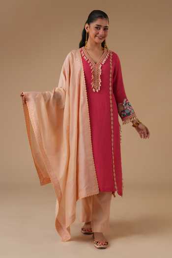 LAHARIO Chandni Placemen Embroidered Kurta Set 