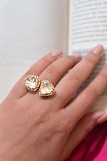 Prestones Polki Embellished Ring 