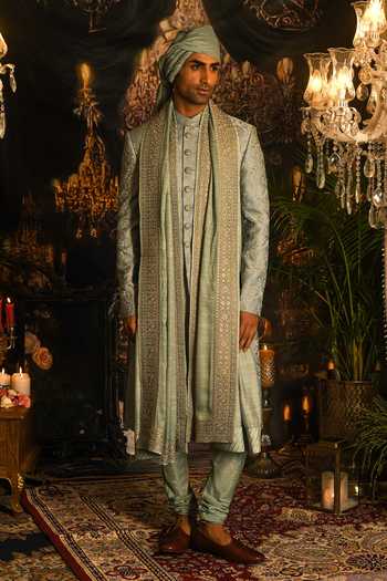 Punit Arora Paisley Embroidered Sherwani Set 