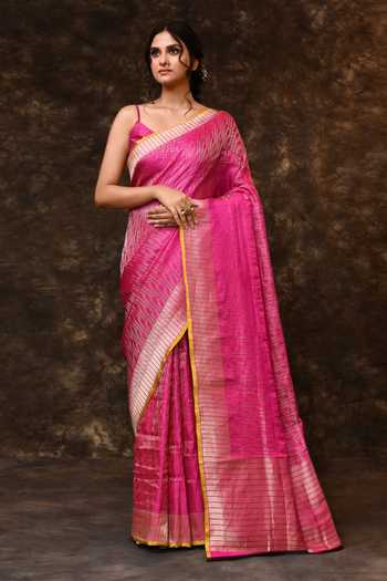 Vishwa By Pinki Sinha Silk Border Woven Saree With Running Blouse 