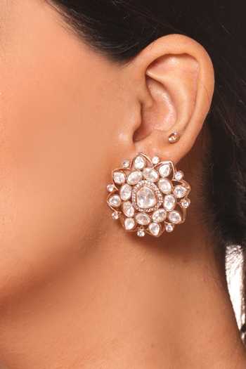 Amreli Jaipur Polki Work Stud Earrings 