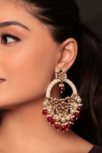 Amreli Jaipur Pearl Embellished Chandbalis 
