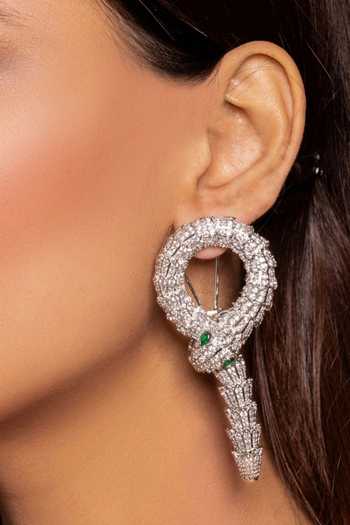 Amreli Jaipur Stone Embellished Serpent Earrings 