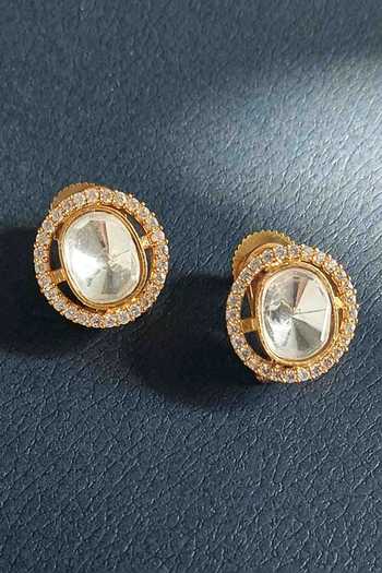Amreli Jaipur Polki Stud Earrings  