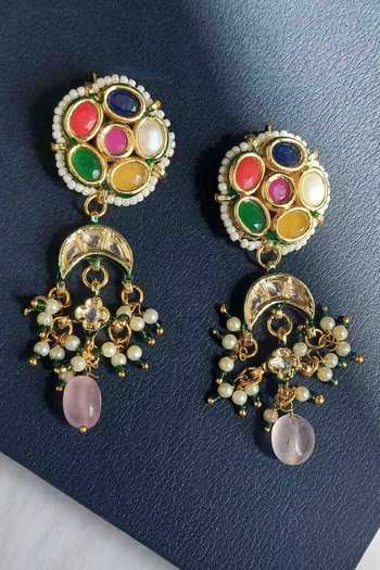 Amreli Jaipur Kundan Multistone Earrings 