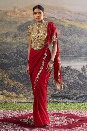 Itrh Vihana Pre-Draped Saree Set 