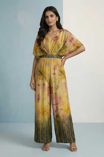 Kalista Stella Floral Print Jumpsuit 