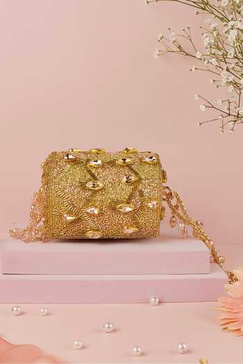 House Of Kosha Rania Embellished Cylinder Mini Bag 