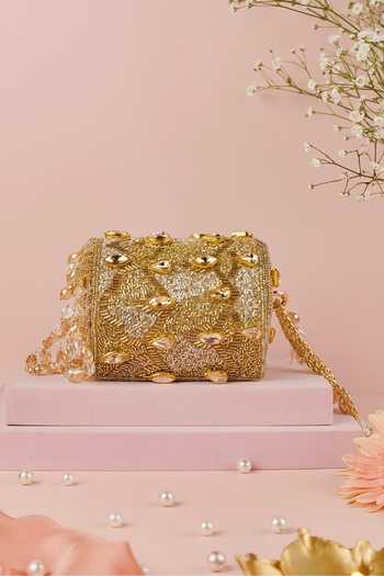 House Of Kosha Rania Embellished Cylinder Mini Bag 