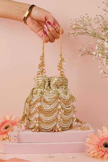 House Of Kosha Gulzar Embellished Bucket Bag 