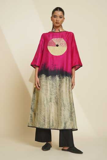 Taika By Poonam Bhagat Blended Silk Kurta & Pant Set 