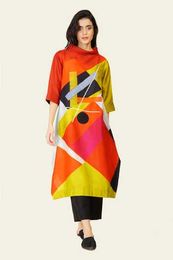 Taika By Poonam Bhagat Hand Embroidered Printed Tunic 