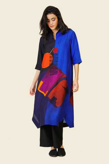 Taika By Poonam Bhagat Hand Embroidered Printed Kurta 
