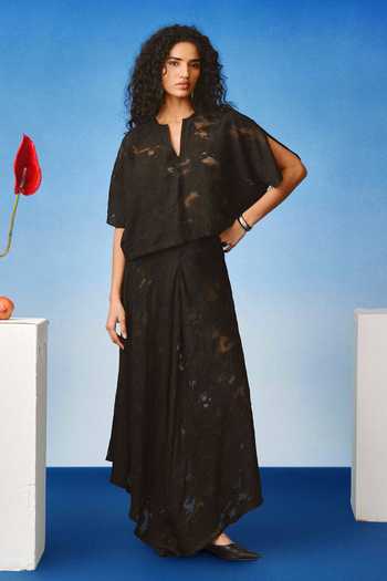 Echostudio Lace Cutwork Top & Skirt Set 
