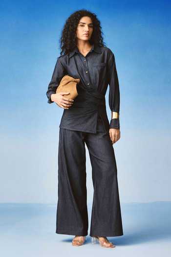 Echostudio Asymmerric Shirt & Pant Set 
