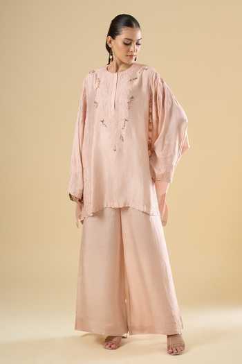 Anamika Khanna Tonal Embroidered Kurta & Pant Set 