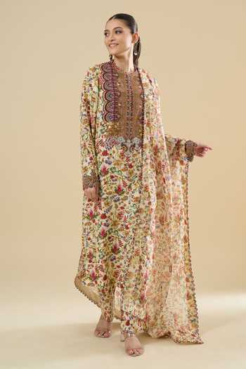 Anamika Khanna Floral Printed Kurta Set 
