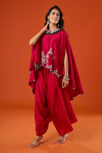 Prisho Mirror Work Kaftan & Pant Set 