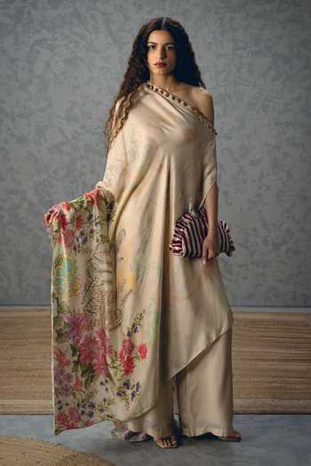 Paulmi And Harsh Natsu One Shoulder Kurta & Palazzo Set 