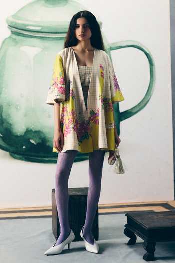 Paulmi And Harsh Ohaaya Printed Jacket & Skorts Set 