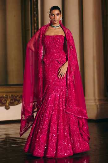 Mishru Rheia Embroidered Corset Skirt Set 